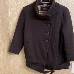 Aritzia Community Organic 100% Cotton Size large Moto Bomber Jacket in Black.